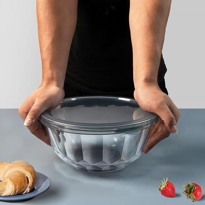 Freshmage Mixing Bowls with Airtight Lids Sets, 5 Packs Thick Glass Nesting