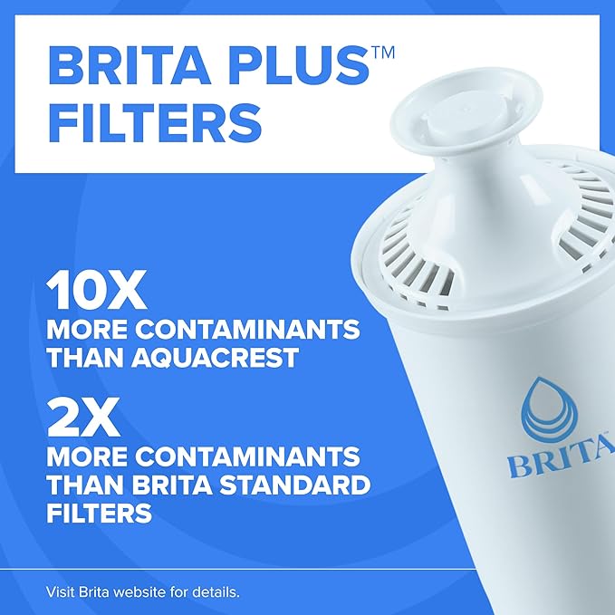 Brita Small 6 Cup Water Filter Pitcher, 1 BritaPlus Filter