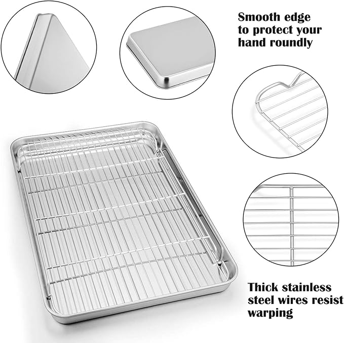P&P CHEF 19.6 Inch Stainless Steel Baking Sheet