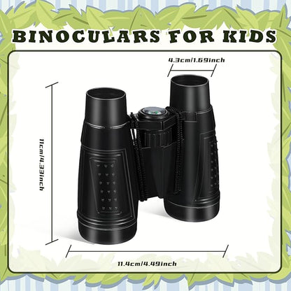 Libima 24 Pcs Binoculars for Kids Educational Compact Kids Binoculars with Neck String Toddler Telescope for Boys Girls Learning Bird Watching Camping Hiking Travel Safaris Birthday Gifts(Black)