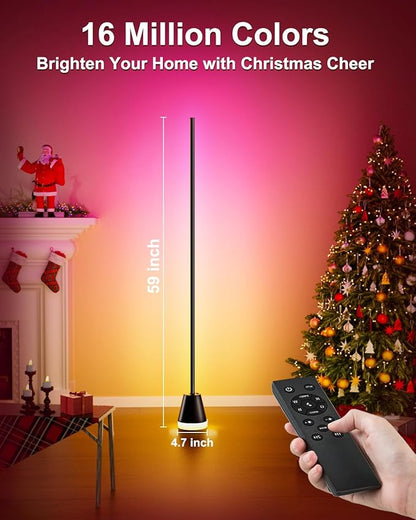 Keepsmile Smart RGB LED Corner Floor Lamp, Bright Tall Standing Lamps