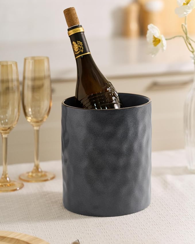 famiware Ocean Utensil Holder, 7.2"+5.8" Ceramic Kitchen Utensil Holder