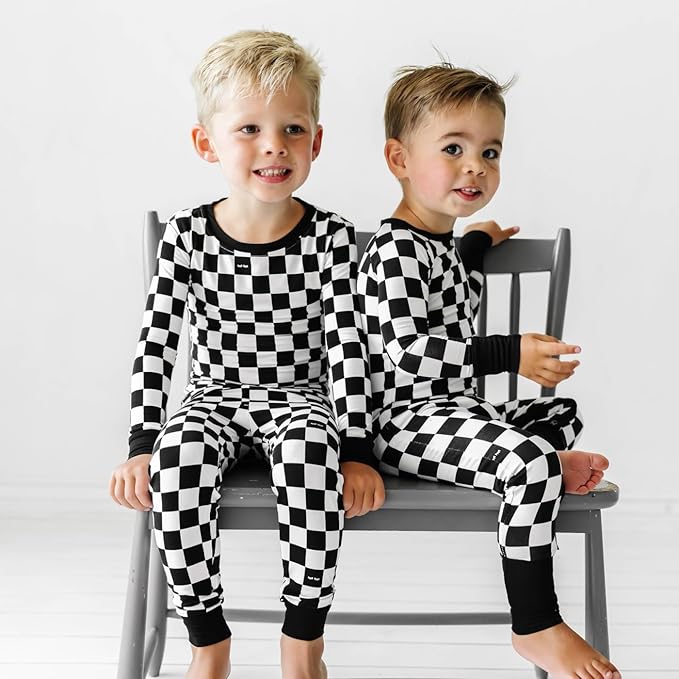 Little Sleepies Two-Piece Pajama Set for Boys & Girls, Soft Viscose from Bamboo Toddler Pajamas for Kids, Family Matching PJs