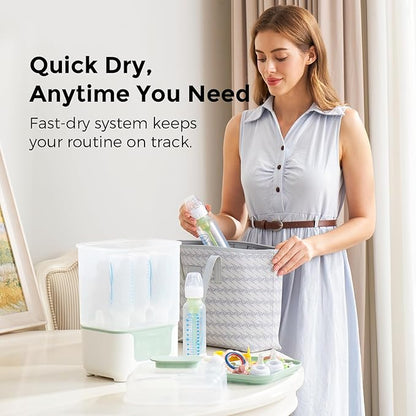 Momcozy Bottle Sterilizer and Dryer, Modular Nesting Space Saving Design