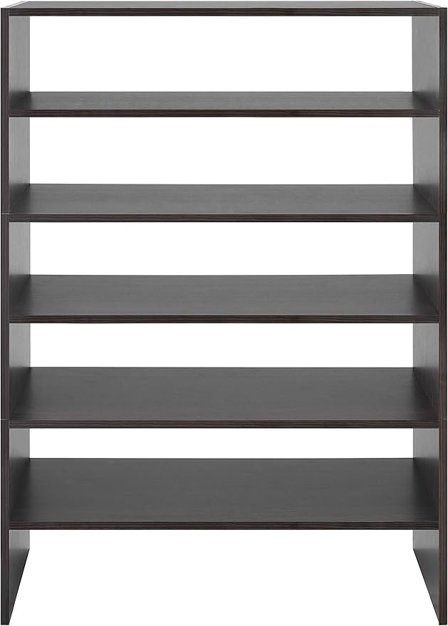 Whitmor Wood Stackable 2-Shelf Shoe Rack, 24 INCH