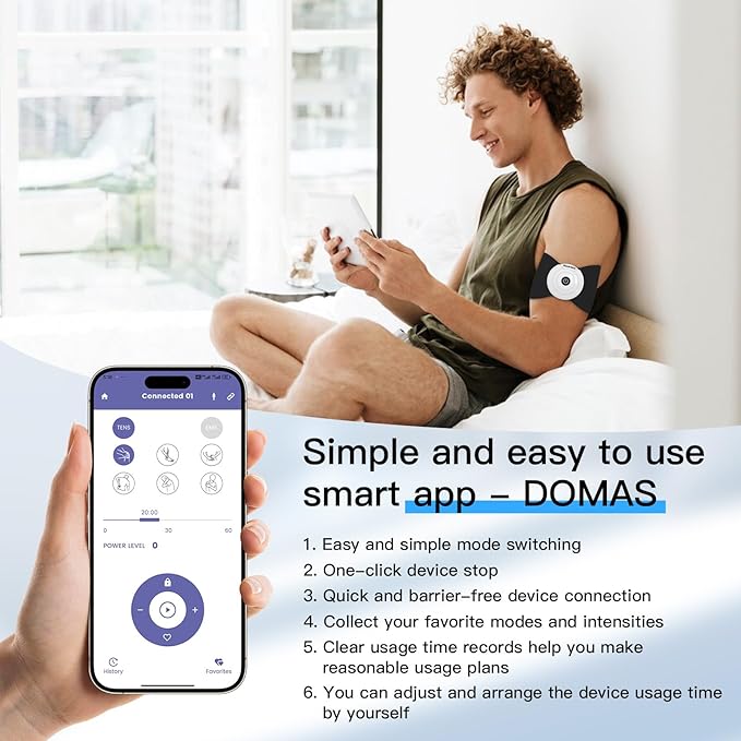 Wireless TENS & EMS Unit Back Pain Relief Massager