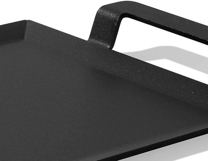 Made In Cookware - Carbon Steel Half Griddle + Grill Press - (Like Cast Iron, but Better) - Professional Cookware - Crafted in Sweden - Induction Compatible