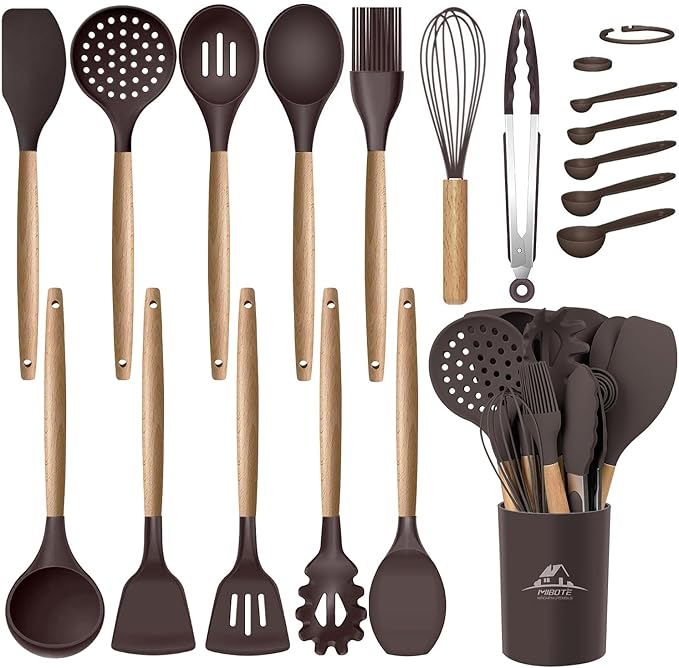 MIBOTE Silicone Cooking Kitchen Utensils Set