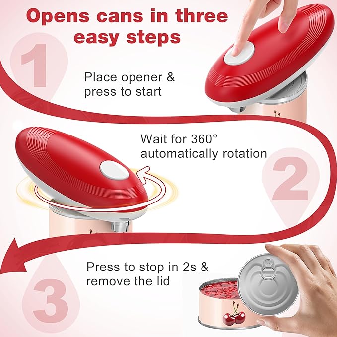 Electric Can Opener, Food Safe Automatic Can Opener
