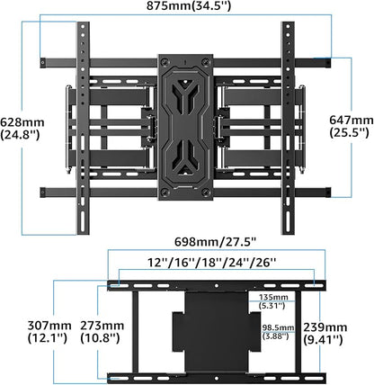 MOUNTUP Heavy Duty Full Motion TV Wall Mount