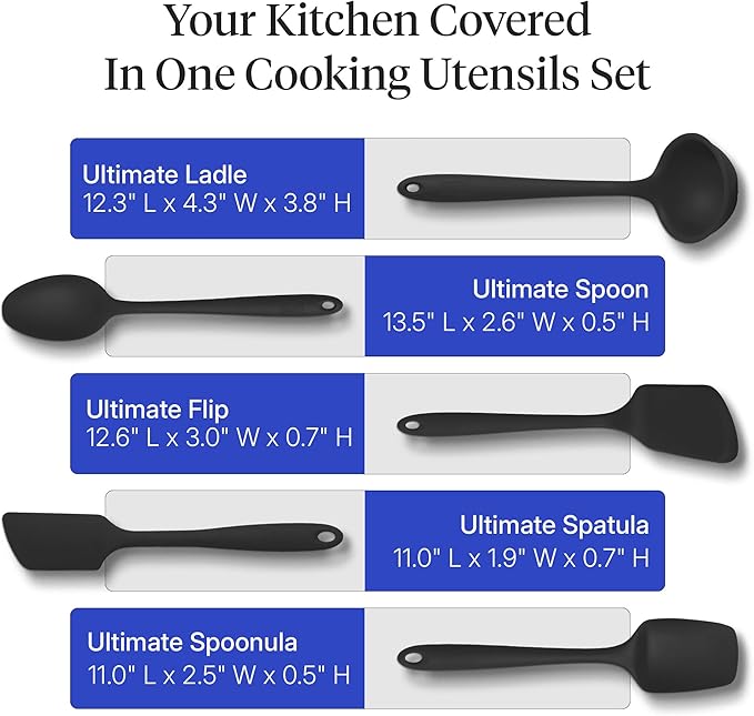 GIR: Get It Right 5-Piece Silicone Ultimate Kitchen Utensils Set