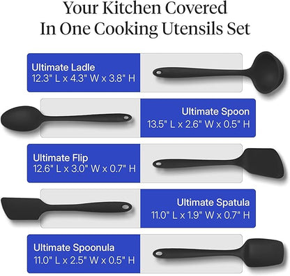 GIR: Get It Right 5-Piece Silicone Ultimate Kitchen Utensils Set