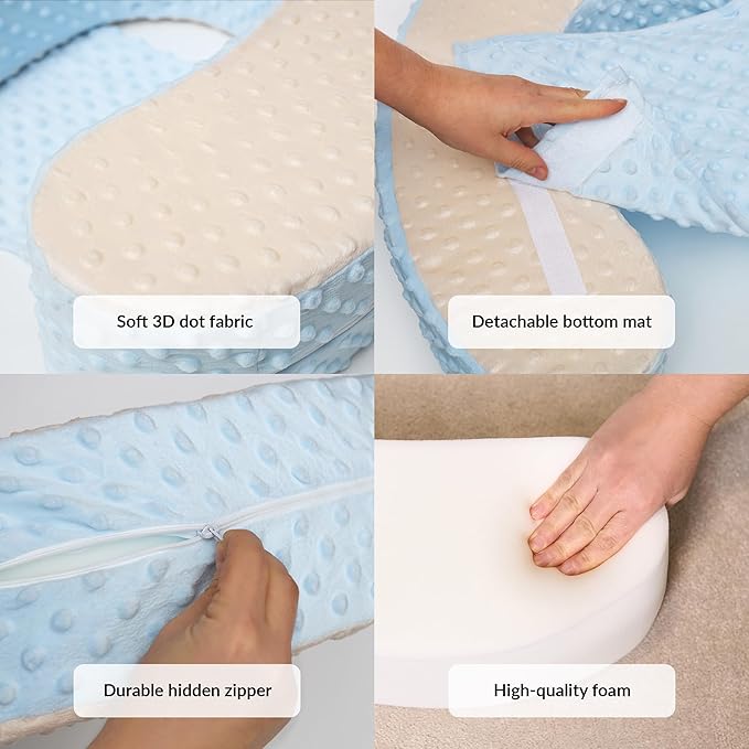 Baby Sit Up Pillow | Baby Pillow for Sitting Up | Comfortable Infant Seat for Early Sitting & Playtime | Soft & Stable Seat with Ring | Suitable from 4 Months