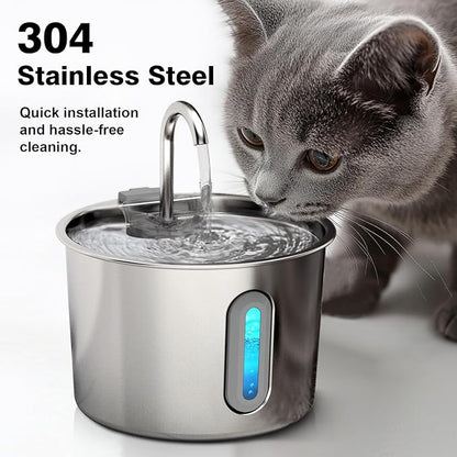 Cat Water Fountain, 74oz/2.2L Cat Fountain