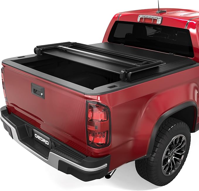 oEdRo Soft Tri-Fold Truck Bed Tonneau Cover Compatible with 2015-2026 Chevy Colorado/GMC Canyon with 5.2 ft Bed