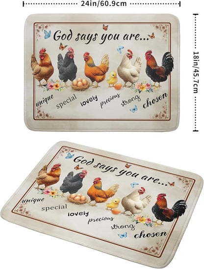 Farmhouse Rooster Dish Drying Mat