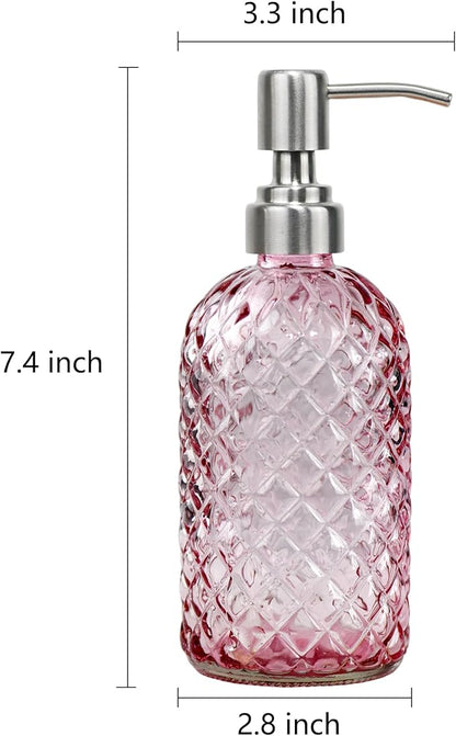 16 oz Soap Dispenser with 304 Rustproof Stainless Steel Pump, Bathroom