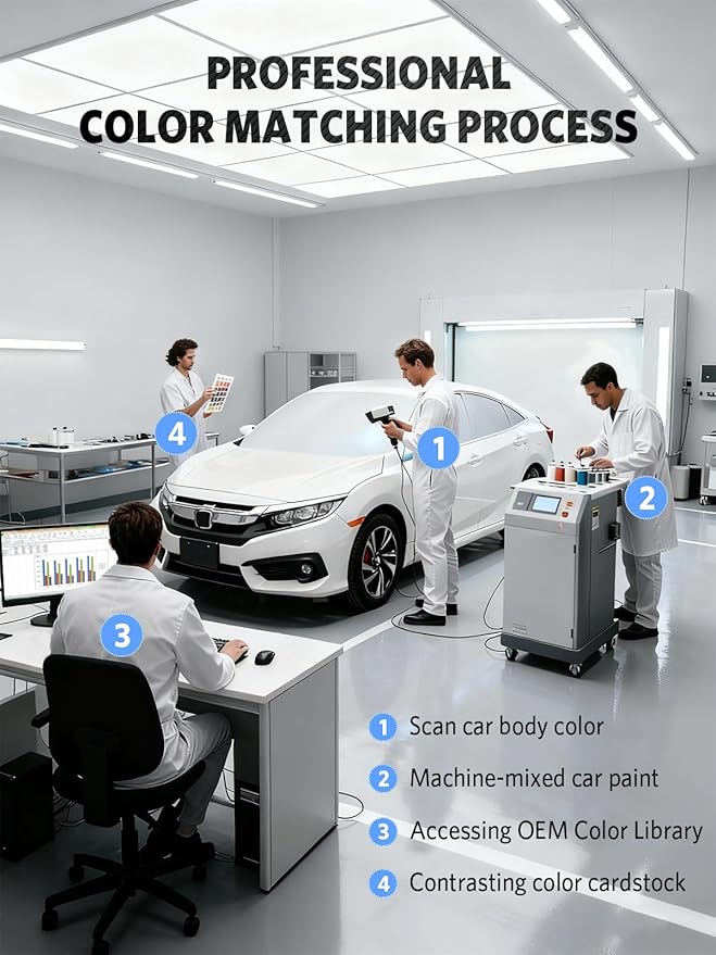 Canyon River Blue Metallic(B-640M) for Honda Touch Up Paint Pen, 2 in 1 Car Scratch Remover with Pen Tip and Brush, Precise Color Match for Car Paint Scratch Repair, Quickly and Easily Fix Chips and Nicks