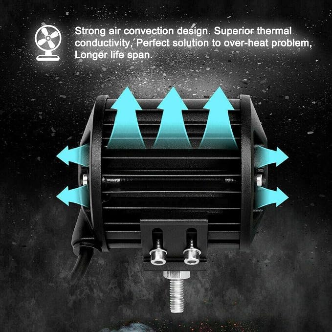 20Pcs Cube Triple Row Lights, Turboo Led Pod Lights 4 Inch 60W 12000LM Spot Flood Combo Light for Vehicle Accessories ATV UTV SUV Boat Pickup Lights