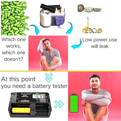 Battery Tester with Battery Organizer Storage Case, Professional Digital
