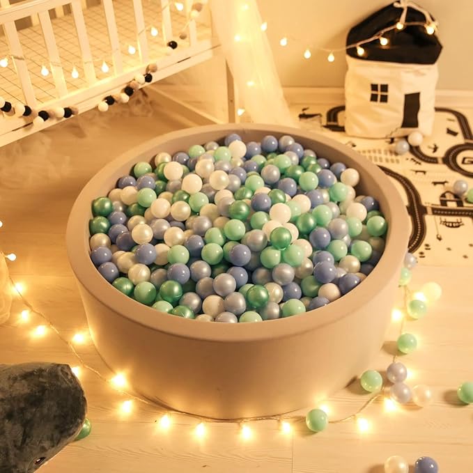 GOGOSO Ball Pits Balls for Toddlers Pack of 50 100 200 Plastics Shape Ball Non-Phthalate Non-BPA Non-Toxic 2.2-Inch Crush Proof Play Balls