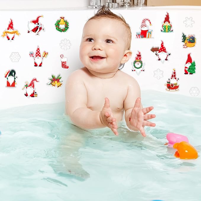 20 Pieces Christmas Thick Gel Clings Christmas Gnome Window Gel Clings Decals Stickers for Toddlers Kids Adults Home Airplane Classroom Nursery Christmas Party Supplies Decoration Removable and