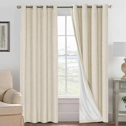 H.VERSAILTEX Linen Curtains 100% Blackout Curtains