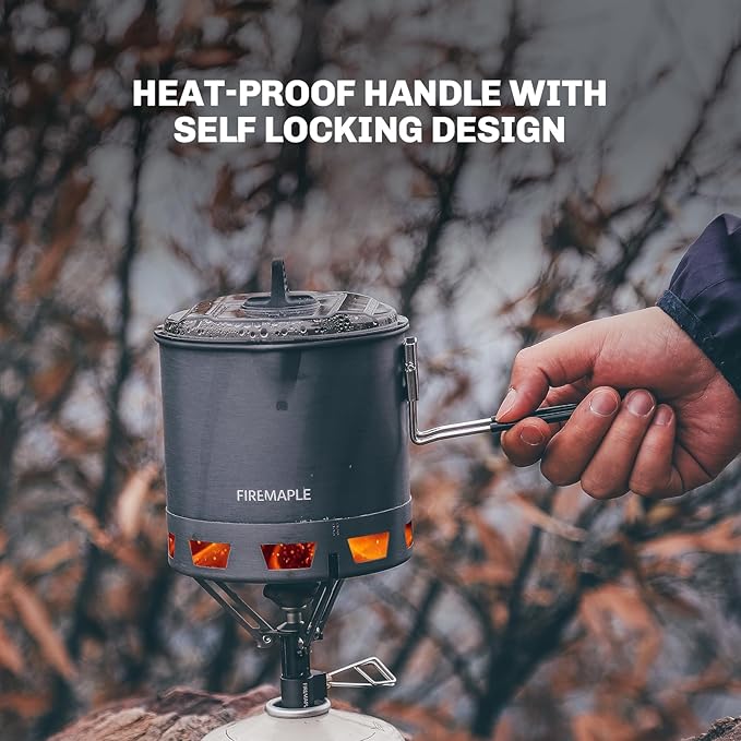 Fire-Maple Petrel Ultralight Pot- High Efficiency Aluminum Camping and Backpacking Pot with Heat-Proof Handle, Portable and Compact
