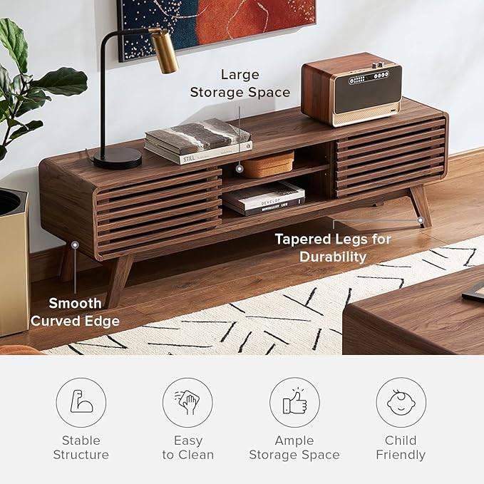 mopio Ensley TV Stand, Mid Century Modern