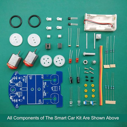 Soldering Project kit Solder Learning Practice for School Electronic Education, Great Fun Gift for Electronics Hobbyists and Trainer (D2-5 Smart Car Kit)