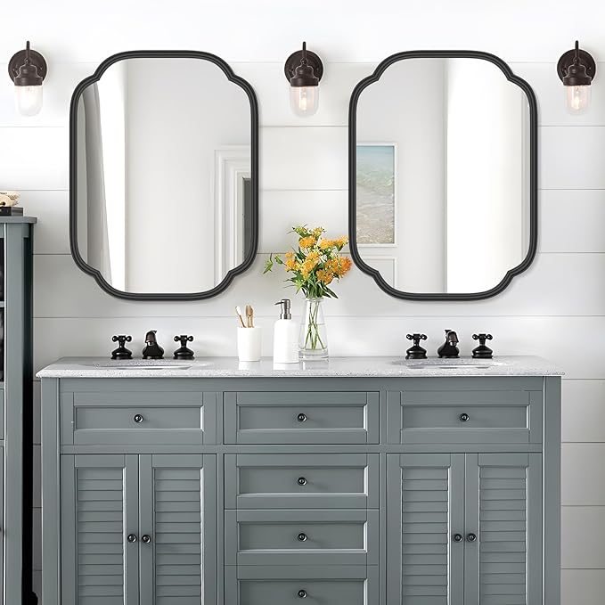 Black Bathroom Mirror for Wall