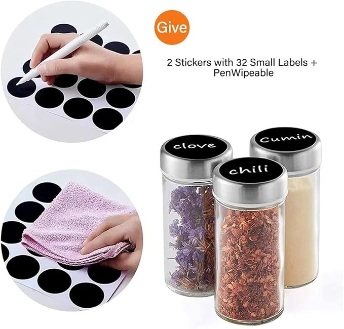EBIZ&TECH 20-Jar Stainless Steel Rotating Spice Rack