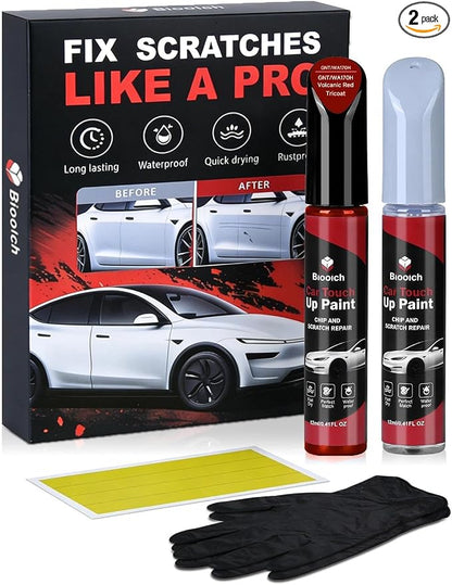 Volcanic Red Tricoat GNT/WA170H for GMC Touch Up Paint Kit[2K Clear Coat Included],Exact Color Match Touch Up Paint for Chip and Scratch