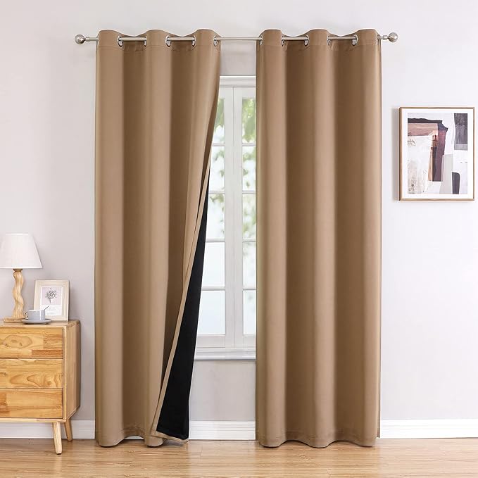 ChrisDowa 100% Blackout Curtains