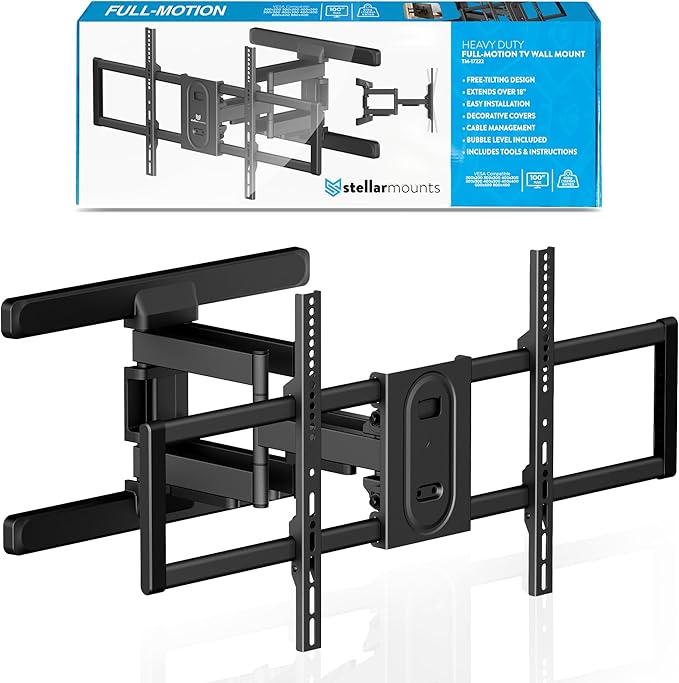 Heavy Duty Dual Arm Articulating TV Wall Mount Bracket