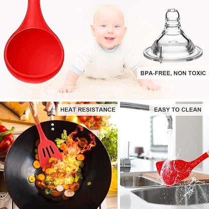 MIBOTE Silicone Cooking Utensils Kitchen Utensil Set