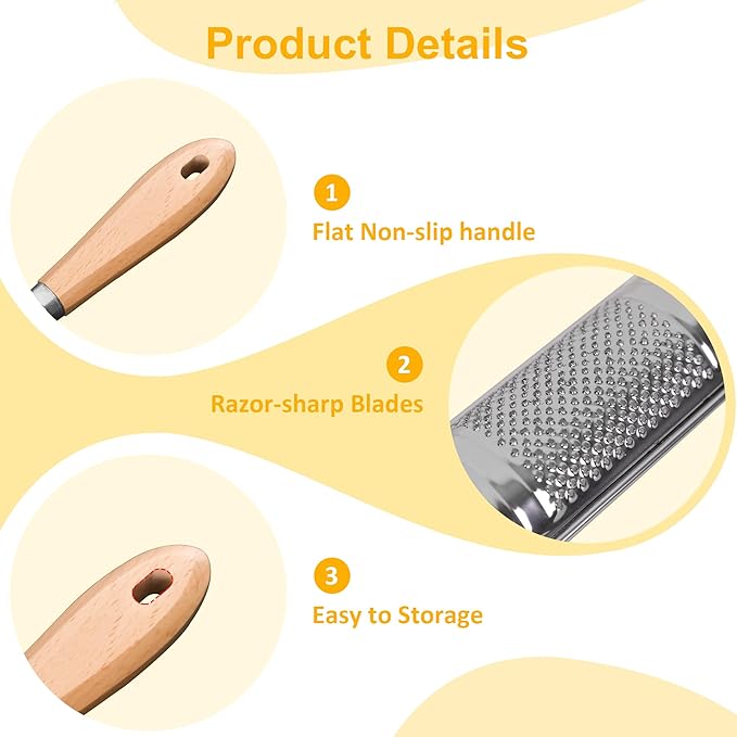Handheld Cheese Graters with Cleaning Brush Stainless Steel Vegetable Grater