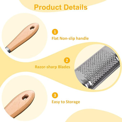 Handheld Cheese Graters with Cleaning Brush Stainless Steel Vegetable Grater