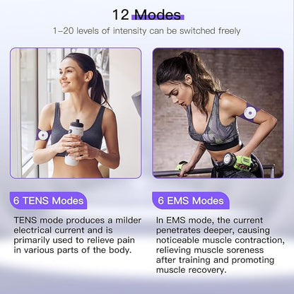 Wireless TENS & EMS Unit Back Pain Relief Massager