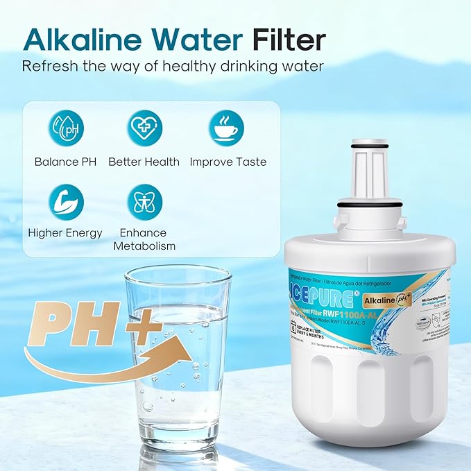 ICEPURE Alkaline DA29-00003G Refrigerator Water Filter Replacement