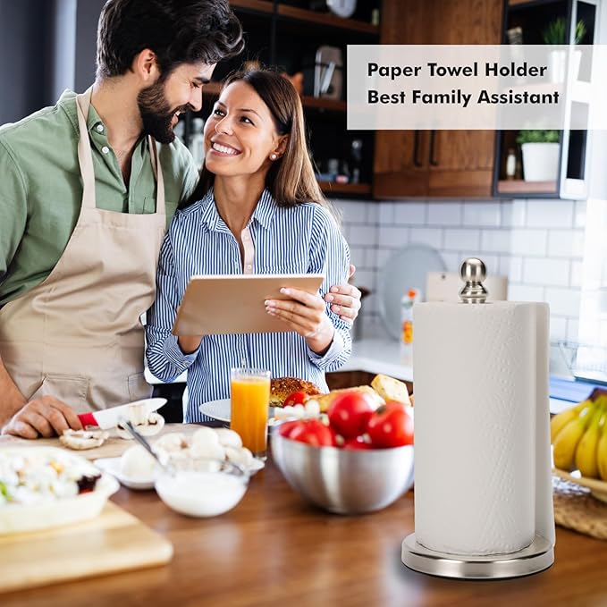Paper Towel Holder Countertop, Standing Paper Towel Roll Holder