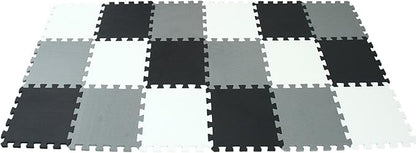 MQIAOHAM® 18 Pieces Puzzle Play Mats, Soft Baby Play Mat, Kids Interlocking Foam Floor Tiles, Toddlers Carpet Playmats G301018-101104112