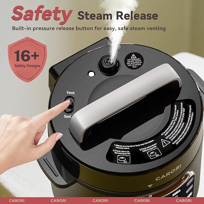 9-in-1 Electric Pressure Cooker 6 Qt, Stainless Steel Inner Pot, Programmable