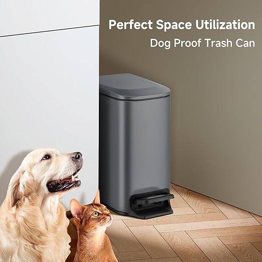 TIPGO Slim Bathroom Trash Can