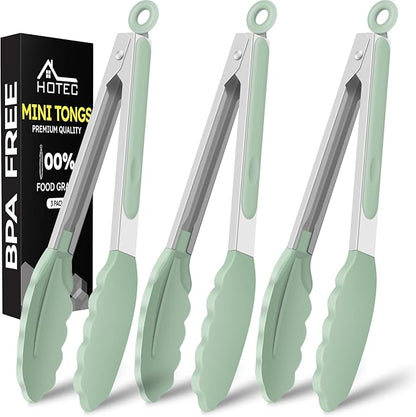 Hotec Mini Silicone Kitchen Tongs