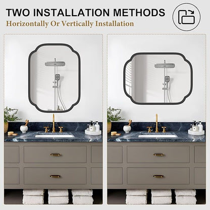 Black Bathroom Mirror for Wall