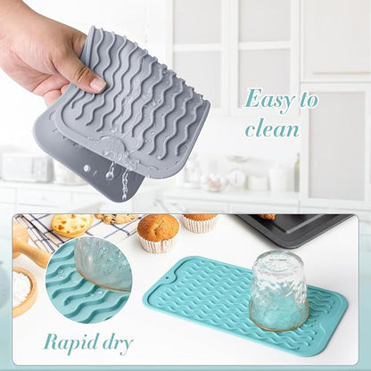 Silicone Dish Drying Mat, Hot Pot, Hot Dishes