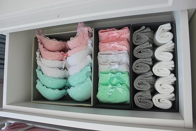 Bructhun Sock Drawer Organizer 3 Pack