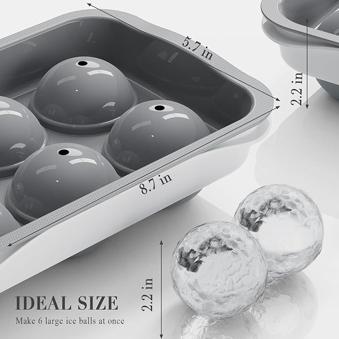Round Ice Cube Mold with Lid