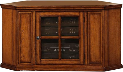 Opal Corner TV Stand for 50 Inch TVs, 46 Inch, Burnished Medium Oak,